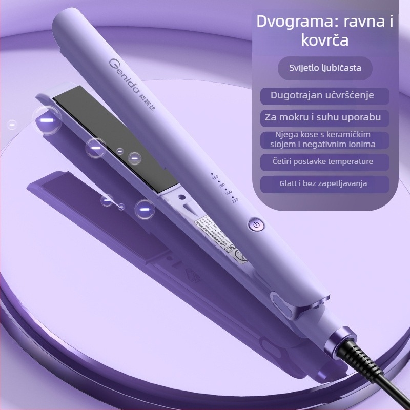 3-u-1 uređaj za ravnanje i uvijanje kose, mokro-suha uporaba, PTC grijanje 31 mm, 110-240V, 40W