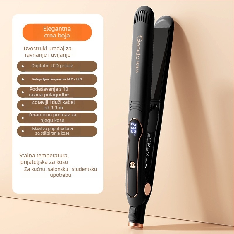 3-u-1 uređaj za ravnanje i uvijanje kose, mokro-suha uporaba, PTC grijanje 31 mm, 110-240V, 40W