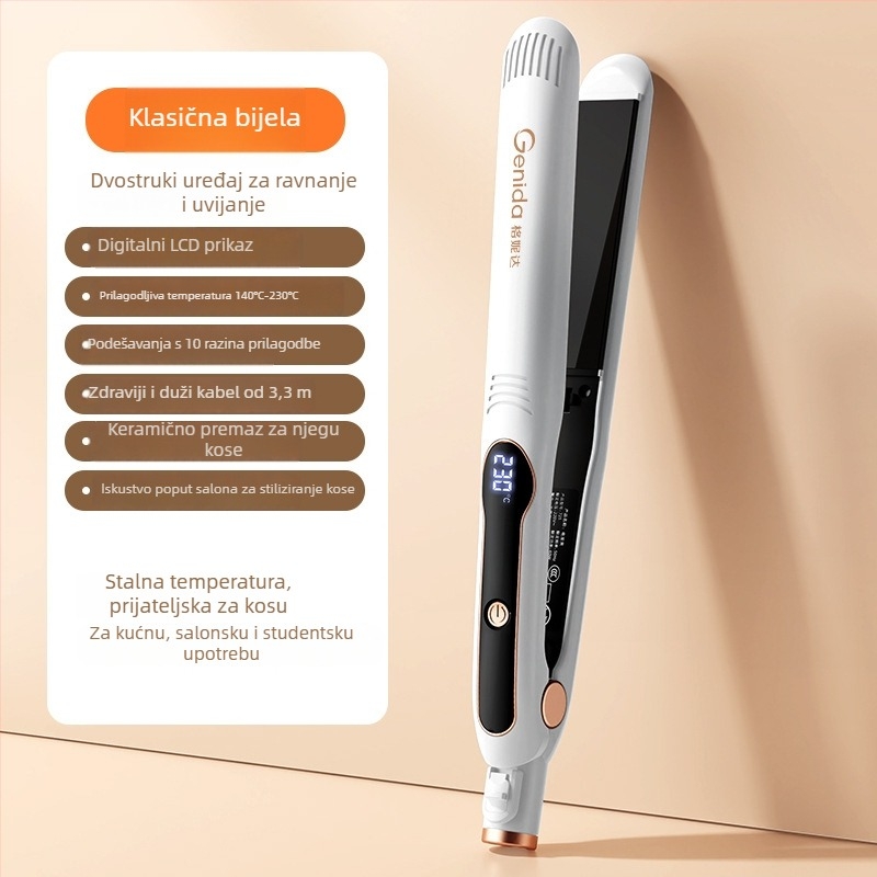 3-u-1 uređaj za ravnanje i uvijanje kose, mokro-suha uporaba, PTC grijanje 31 mm, 110-240V, 40W