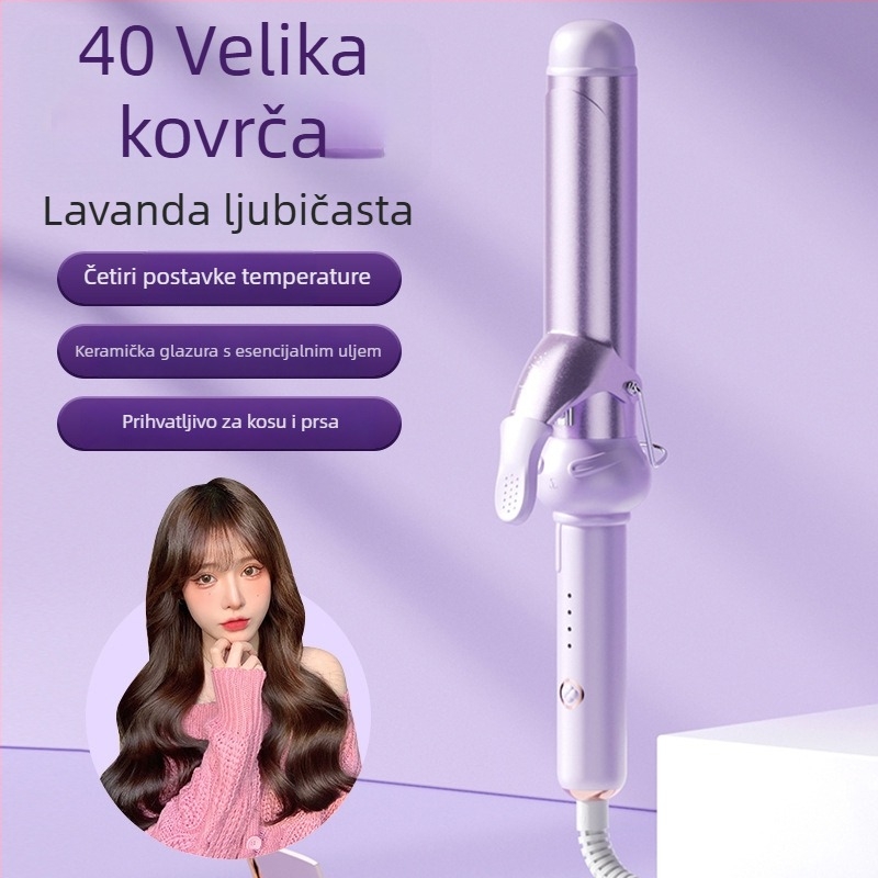 Tri u jedan uvijač za mokru i suhu kosu: keramički cilindar, negativni ioni, zaštita od opeklina i automatsko isključivanje — 40 W