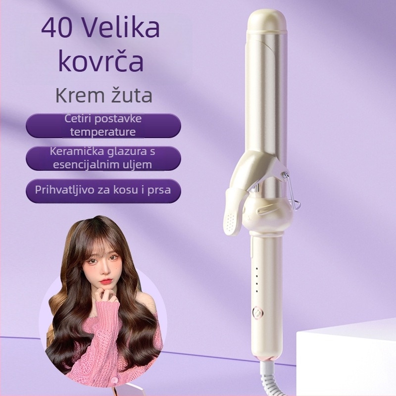 Tri u jedan uvijač za mokru i suhu kosu: keramički cilindar, negativni ioni, zaštita od opeklina i automatsko isključivanje — 40 W