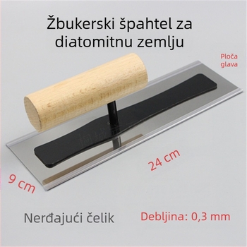 Špatula za žbukanje od nehrđajućeg čelika za gletanje i izravnavanje morta (diatomitna mort)