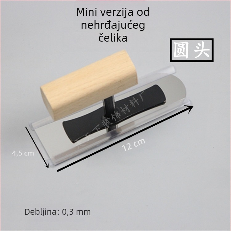 Špatula za žbukanje od nehrđajućeg čelika za gletanje i izravnavanje morta (diatomitna mort)