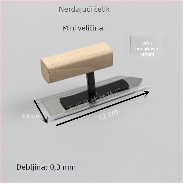 Špatula za žbukanje od nehrđajućeg čelika za gletanje i izravnavanje morta (diatomitna mort)