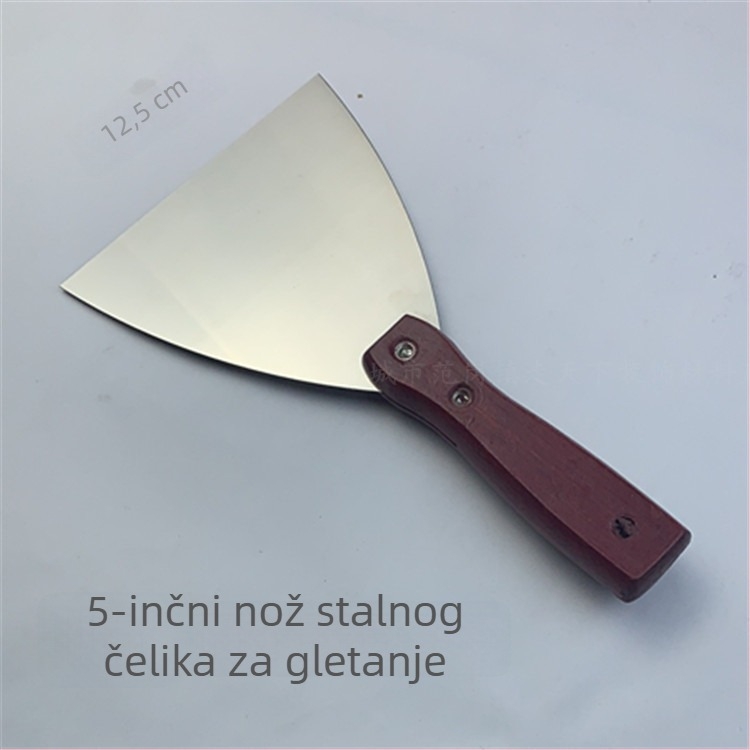 Špatula za žbukanje od nehrđajućeg čelika za gletanje i izravnavanje morta (diatomitna mort)