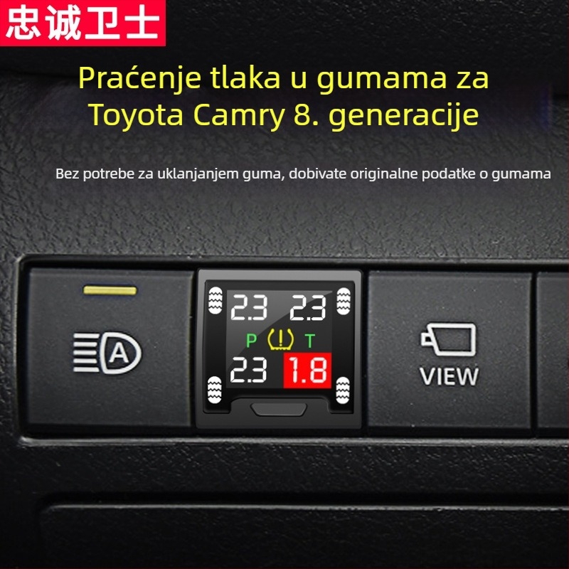Loyal Guard monitor tlaka u gumama za 8. generaciju Camry, ugrađen, digitalni TFT zaslon, elektronički TPMS, visoka preciznost