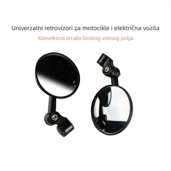 Okrugli retrovizor od aluminijske legure za električna vozila i motocikle, univerzalno, široko vidljivo polje, Little Bull No. 9