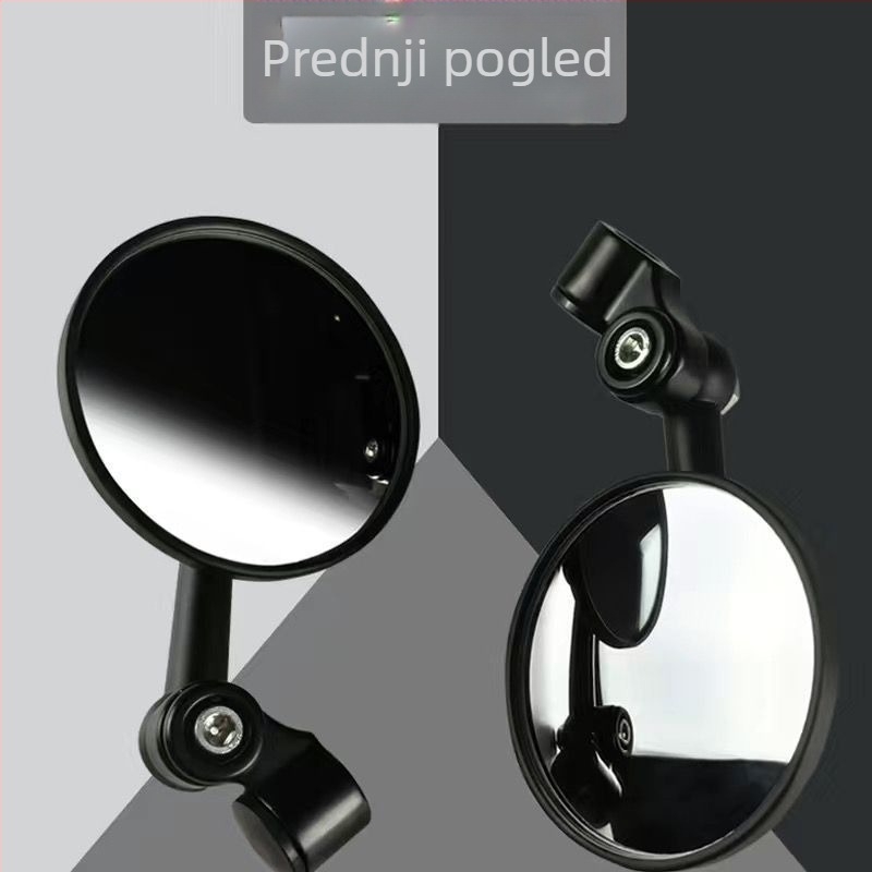Okrugli retrovizor od aluminijske legure za električna vozila i motocikle, univerzalno, široko vidljivo polje, Little Bull No. 9