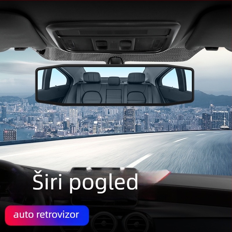 Unutarnji retrovizor automobila sa širokim kutem gledanja, antirefleksijski, zakrivljena površina, HD