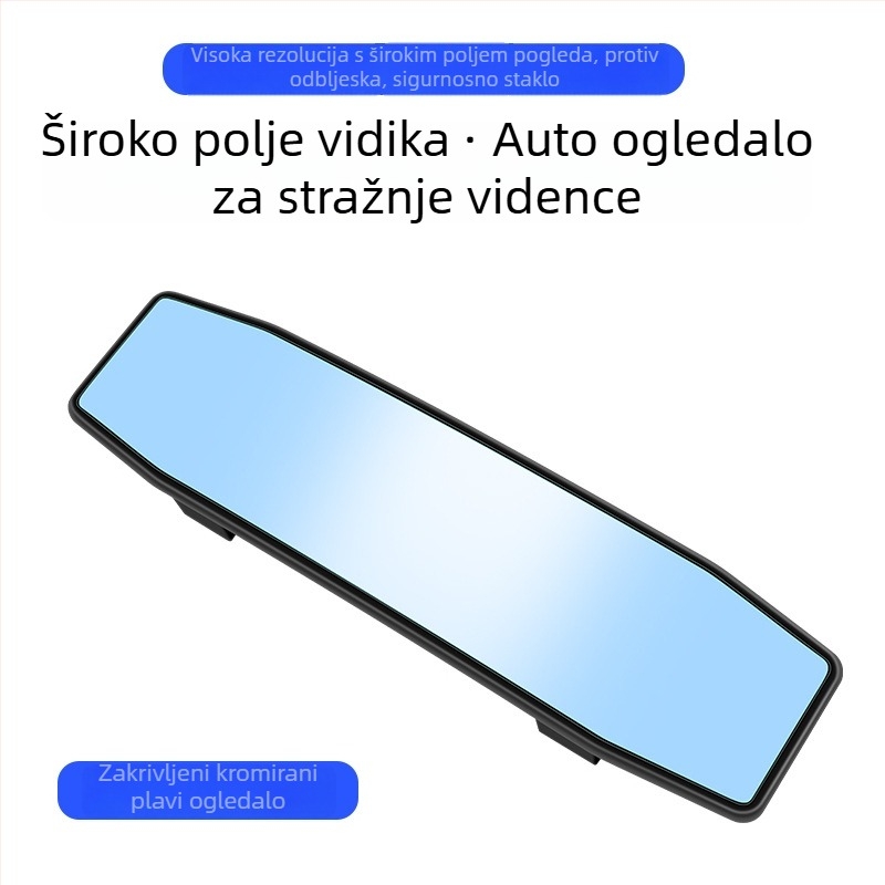Unutarnji retrovizor automobila sa širokim kutem gledanja, antirefleksijski, zakrivljena površina, HD