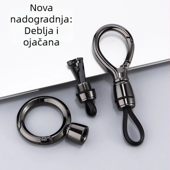 Muški privjesak za ključeve automobila, metalni, jednostavan dizajn, protiv gubitka ključeva.