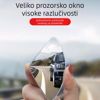 Pribor za retrovizor s kružnim ogledalom u obliku ventilatora, HD jasnoća, 360° široki kut gledanja, pomoć pri mrtvim kutovima