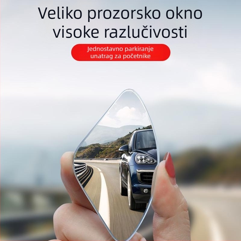Pribor za retrovizor s kružnim ogledalom u obliku ventilatora, HD jasnoća, 360° široki kut gledanja, pomoć pri mrtvim kutovima