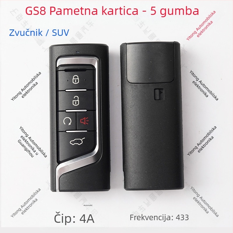 Daljinski ključ za GAC Trumpchi GS8/GM6/GM8 (YKQ349/YKQ350/YKQ351) — daljinsko upravljanje