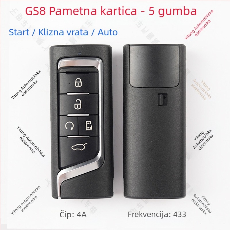 Daljinski ključ za GAC Trumpchi GS8/GM6/GM8 (YKQ349/YKQ350/YKQ351) — daljinsko upravljanje