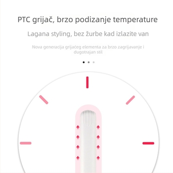 Dual-use mini pegla za kosu i uvijač, keramičko grijanje, promjer <15 mm, žično napajanje AC, 20W, 100–240V, za mokru i suhu kosu, automatska kontrola temperature