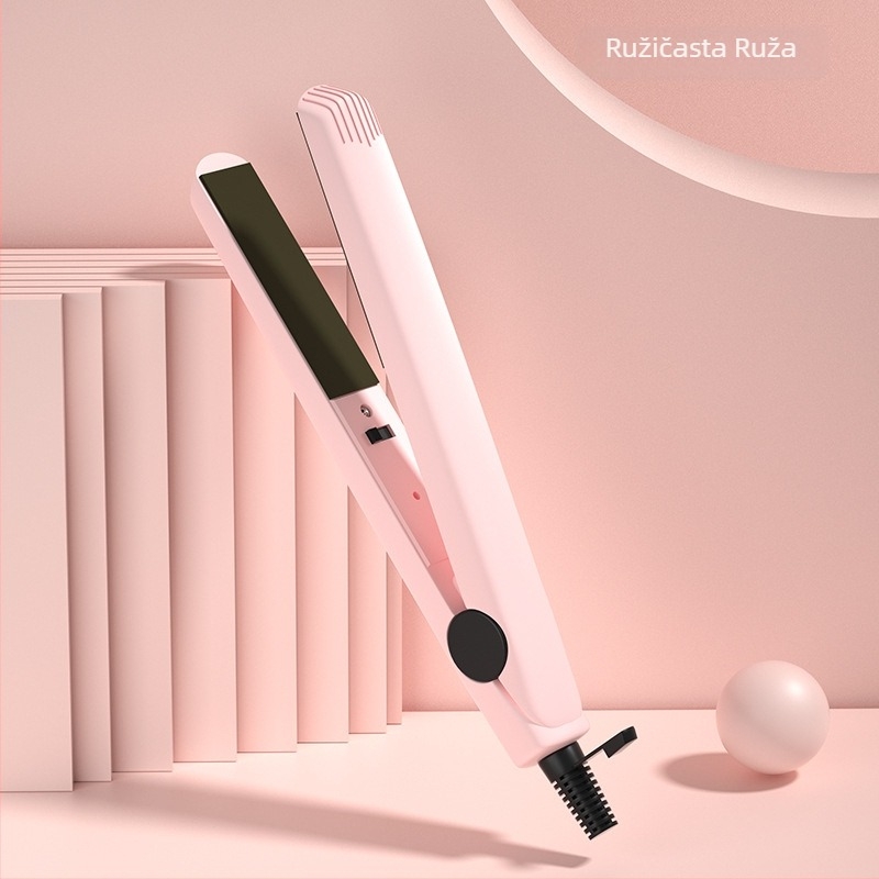 Dual-use mini pegla za kosu i uvijač, keramičko grijanje, promjer <15 mm, žično napajanje AC, 20W, 100–240V, za mokru i suhu kosu, automatska kontrola temperature