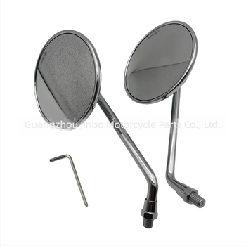 Motociklističko kružno retrovizor s univerzalnim držačem – model 6018, kućište od željeza i ABS