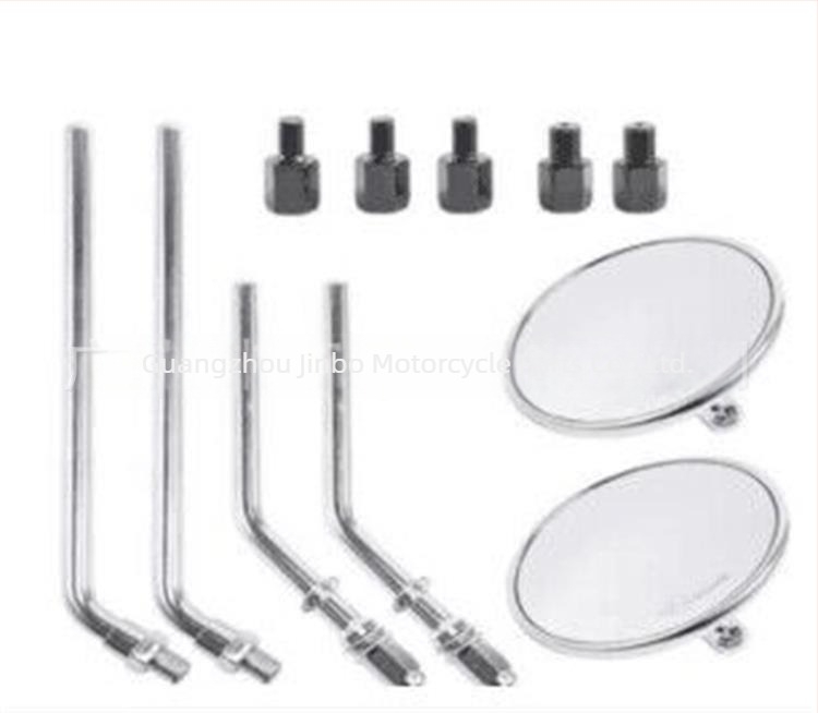 Motociklističko kružno retrovizor s univerzalnim držačem – model 6018, kućište od željeza i ABS