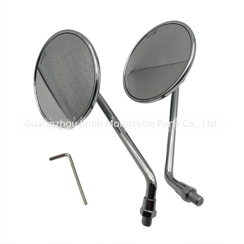 Motociklističko kružno retrovizor s univerzalnim držačem – model 6018, kućište od željeza i ABS