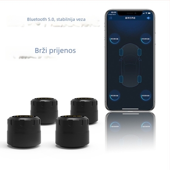 TPMS sustav za praćenje tlaka u gumama s Bluetoothom 5.0, digitalni zaslon, model V101B, za mala i srednja vozila, visoka preciznost