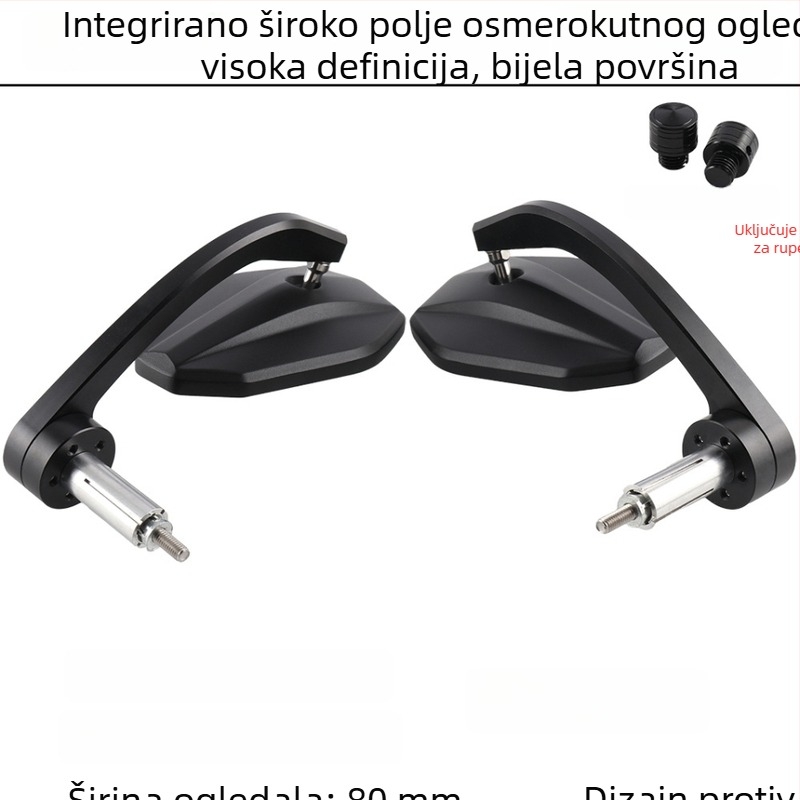 CNC obrađeni aluminijski retrovizor za Yamaha XMAX300, NMAX155, NVX – HD ogledalo s osam ili devet stranica