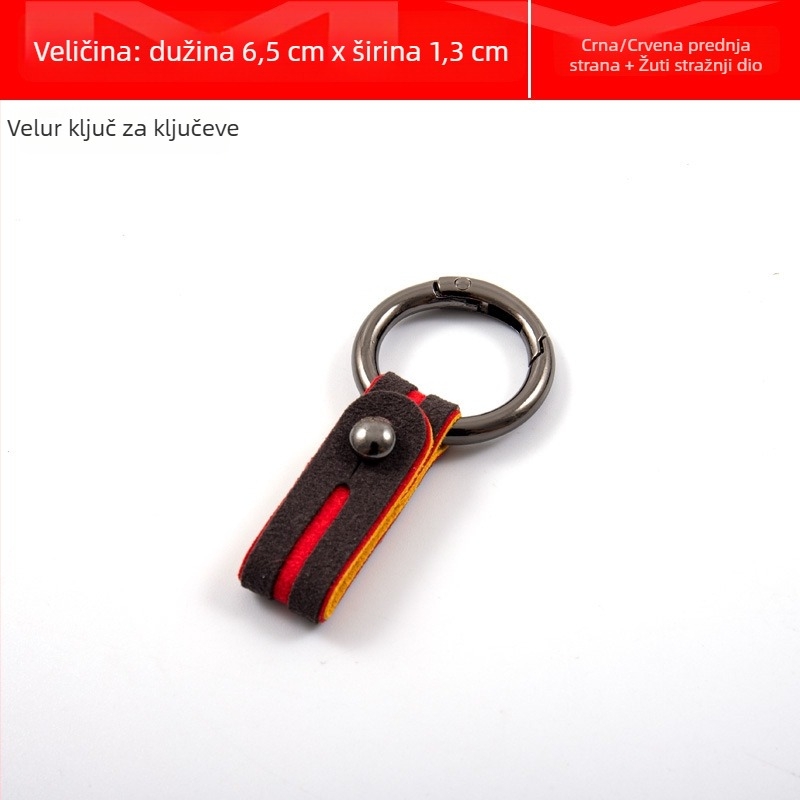 LIKE BIAO Kljucni lanac za auto od velura, s karabinom, univerzalna upotreba, prilagodljivo