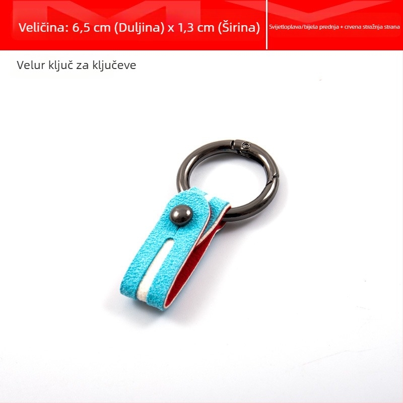 LIKE BIAO Kljucni lanac za auto od velura, s karabinom, univerzalna upotreba, prilagodljivo