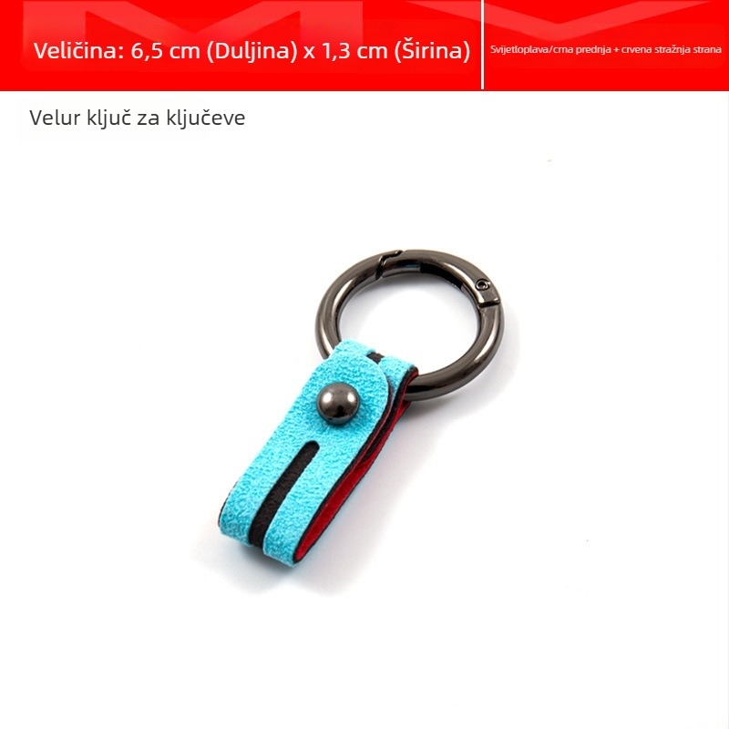 LIKE BIAO Kljucni lanac za auto od velura, s karabinom, univerzalna upotreba, prilagodljivo