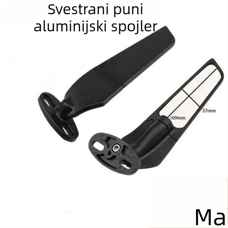 Panel retrovizora za motocikl sa kvadratnim ogledalom, tijelo od aluminijske zlitine, kućište ABS, za modele Kawasaki Yamaha Wind Knife, model -2