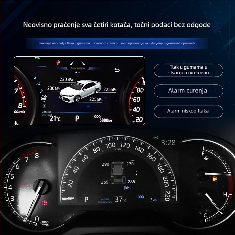 TPMS zaslon za Toyota RAV4, Harrier, Levin, Corolla i Camry