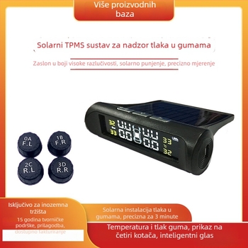 TPMS sustav praćenja tlaka u gumama, bežični solarni monitor, vanjski detektor tlaka