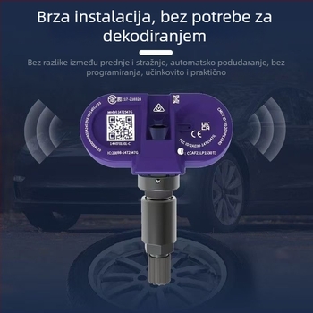 TPMS senzor za Tesla Model 3/Y/X - T50, digitalni zaslon, raspon tlaka 0-5,8 bar, visoka preciznost