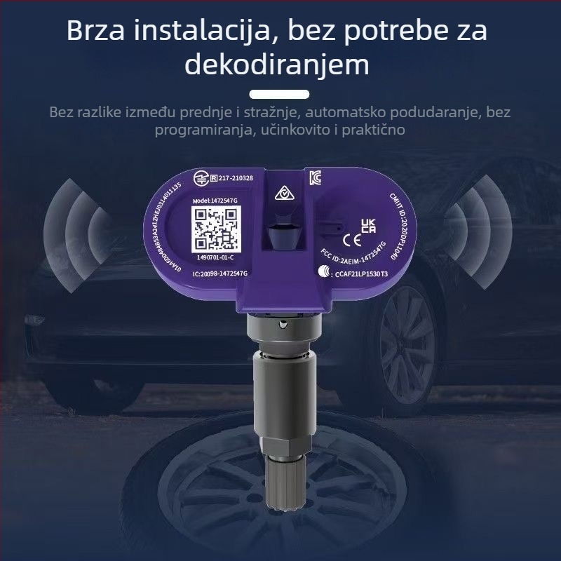 TPMS senzor za Tesla Model 3/Y/X - T50, digitalni zaslon, raspon tlaka 0-5,8 bar, visoka preciznost