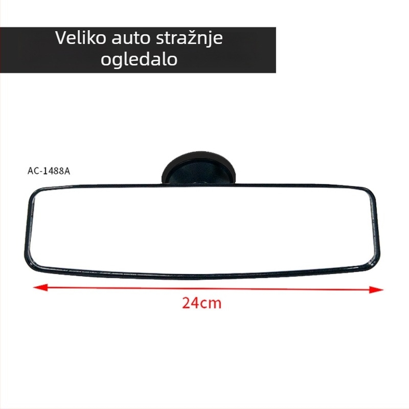 Unutarnji retrovizor AC-1488A, ravni, plastično kućište, 300 g, prilagodljivo, pogodno za sve modele.