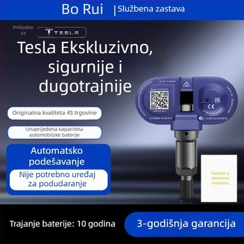Sistem za praćenje tlaka u gumama za Tesla – visoka preciznost, dvostruki zaslon, ugrađeni, model TSL, 0–5,8 bar