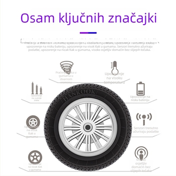 Solarni TPMS za nadzor tlaka u gumama za automobile, vanjski bežični senzor, univerzalno, visoka preciznost