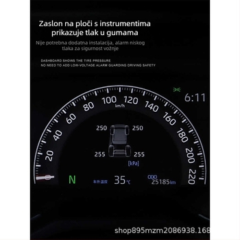 TPMS sustav za RAV4 – izvorni zaslon vozila, digitalni prikaz, kompatibilnost s 24 modela, RV modifikacija