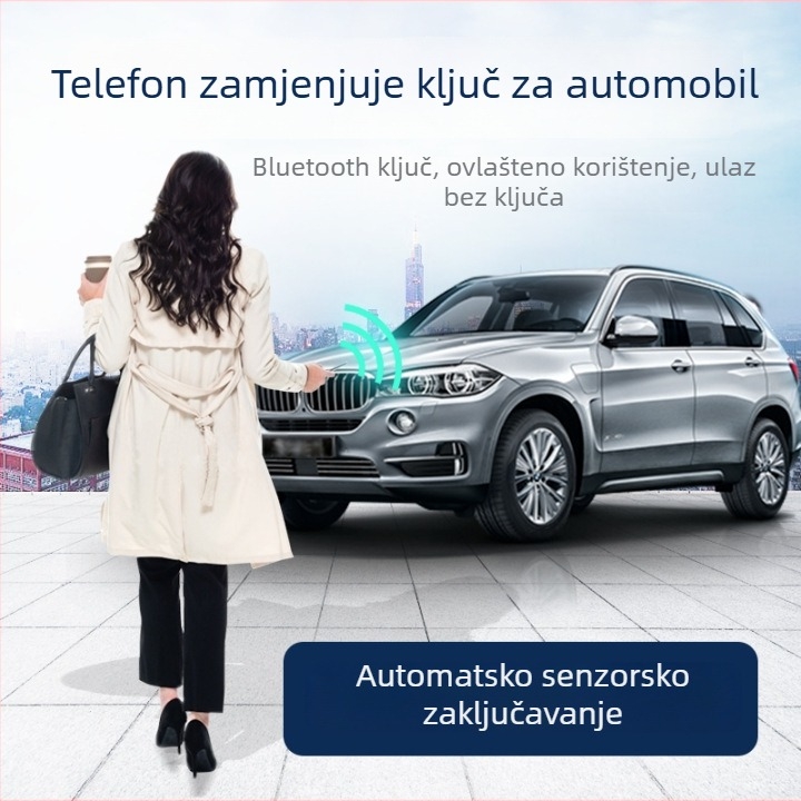 Univerzalni digitalni ključ za automobil s Bluetoothom, GPS pozicioniranjem i upravljanjem putem mobitela (DK05AS)