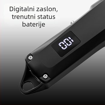 Šišač za kosu s ugrađenom baterijom, nože od nehrđajućeg čelika, ugrađena baterija 1200–2000 mAh, radno vrijeme 1–3 sata