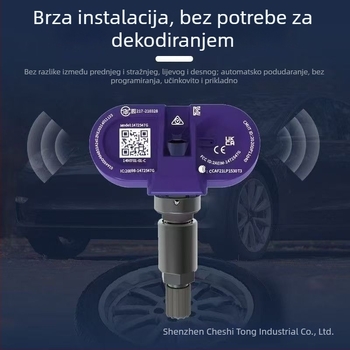 Senzor tlaka u gumama za Tesla Model Y/S/3 - digitalni prikaz, elektronički mjerač tlaka, raspon 0-8 bar, visoka preciznost, model 1490701-01-A/B/C