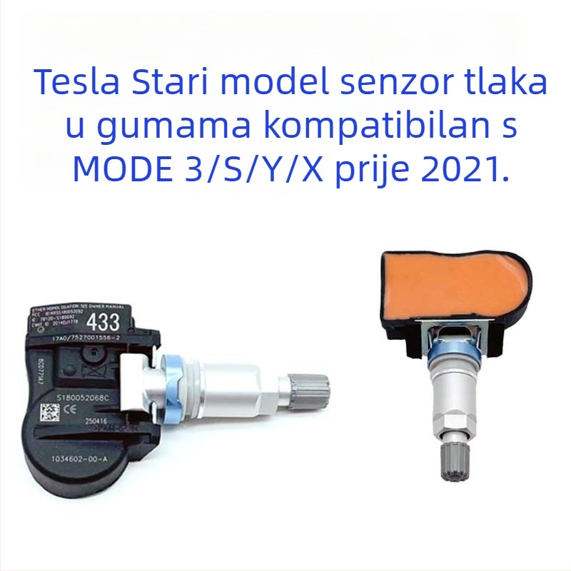 Senzor tlaka u gumama za Tesla Model Y/S/3 - digitalni prikaz, elektronički mjerač tlaka, raspon 0-8 bar, visoka preciznost, model 1490701-01-A/B/C