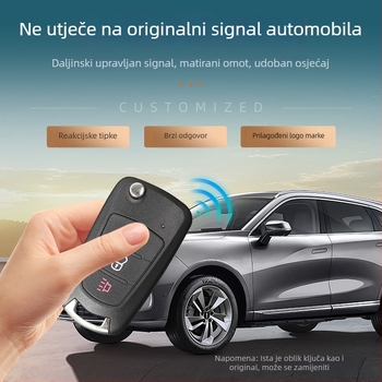 Kućište ključa za Tengyi C30 – plastično kućište, metalni ključ, bez daljinskog upravljača