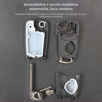 Kućište ključa za Tengyi C30 – plastično kućište, metalni ključ, bez daljinskog upravljača