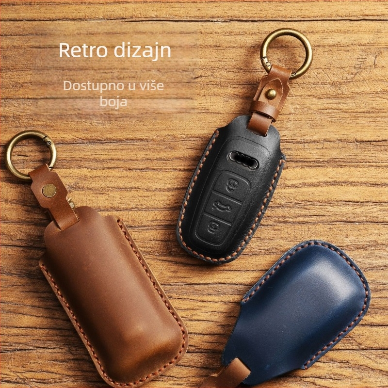 Kryt ključa Audi A6L/A8L — teleća koža, prilagodljiva privatna etiketa, Navigator brend