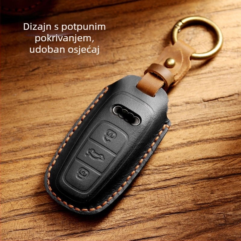 Kryt ključa Audi A6L/A8L — teleća koža, prilagodljiva privatna etiketa, Navigator brend