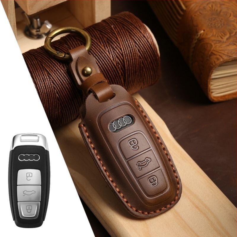 Kryt ključa Audi A6L/A8L — teleća koža, prilagodljiva privatna etiketa, Navigator brend