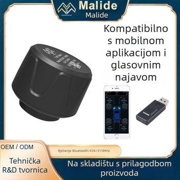 Malid Univerzalni Digitalni Sustav za Praćenje Tlaka u Gumama s Vanjskim Bežičnim Senzorom, Visoka Preciznost, 0-6.4 Bar