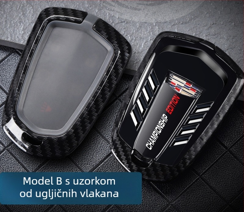 Kućište za ključeve Cadillac kompatibilno s XT5 CT5 XT4 XT6 XTS CT6 s metalnom kopčom (Materijal: cinkova legura + ABS; Stil: poslovno; Prilagodba dostupna)