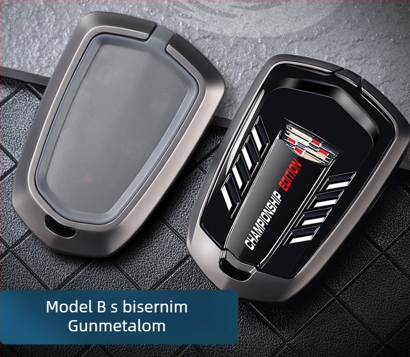 Kućište za ključeve Cadillac kompatibilno s XT5 CT5 XT4 XT6 XTS CT6 s metalnom kopčom (Materijal: cinkova legura + ABS; Stil: poslovno; Prilagodba dostupna)